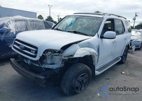 2002 Toyota Sequoia Limited V8 z USA, uszkodzony, nr VIN 5TDZT38A92S089242